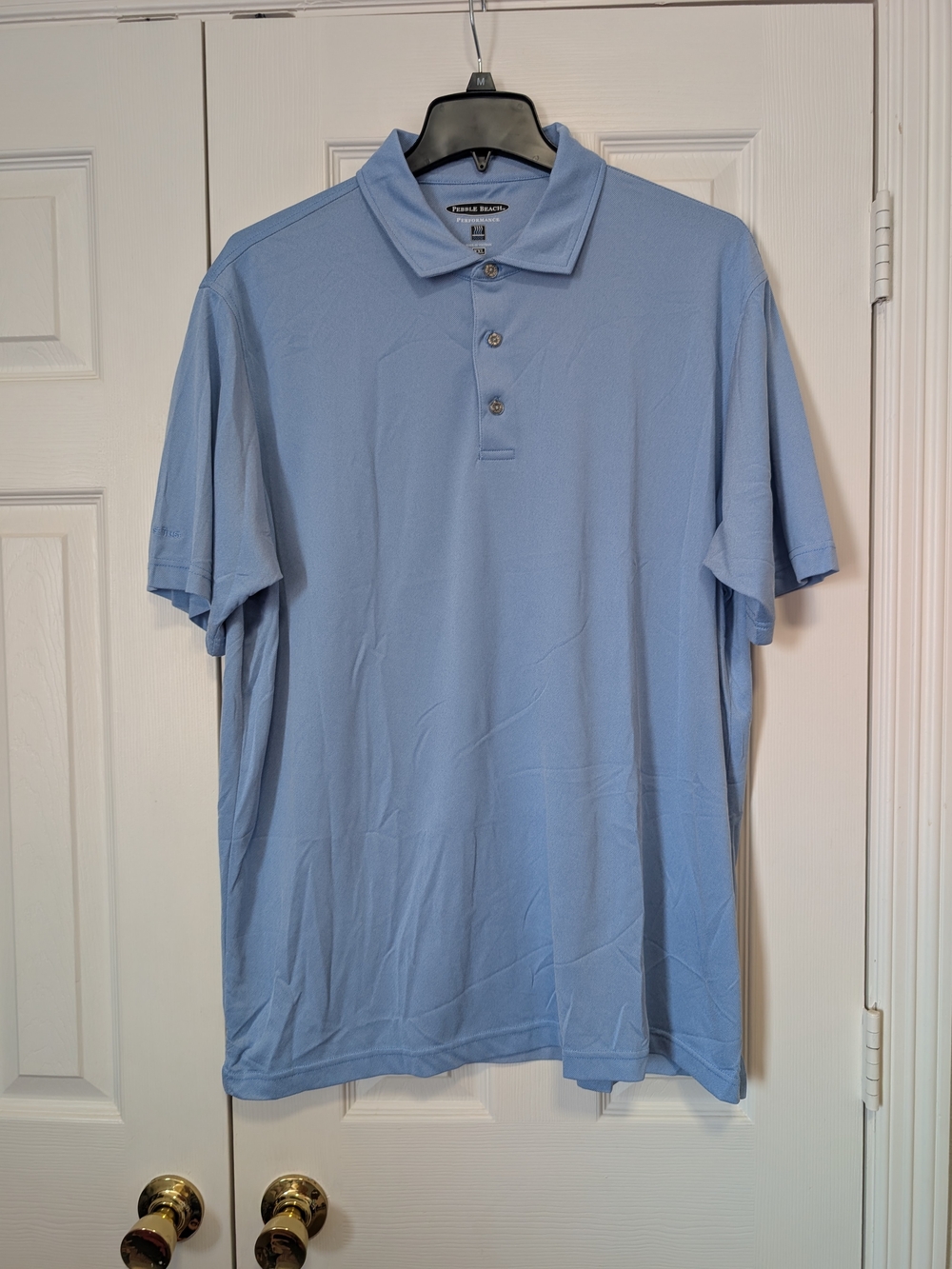 Pebble Beach Men's Light Blue Performance Polo